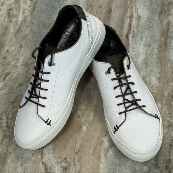 Men’s TED BAKER Kiing white leather trainers- Size 6 - Picture 4 of 10